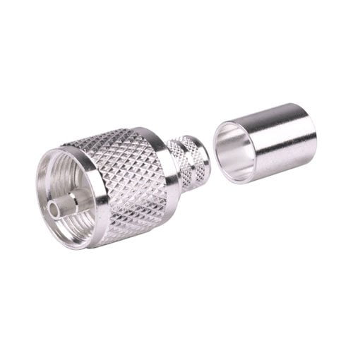 wlaniot PL-259 Connectors Crimp PL 259 UHF Male Plug RF Coaxial Connector for LMR400 RG8 9913 RG214 RG213 Coax Cable 5Pcs